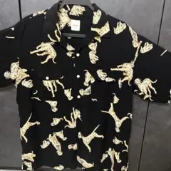 【人気・総柄】カールヘルム ダルメシアン 犬 開襟 アロハシャツ 黒のサムネイル