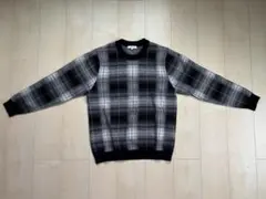 GLOBAL WORK チェック柄 クルーネックニット