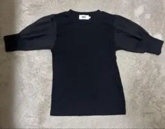 AZUL BY MOUSSY パフスリーブ リブTシャツ ブラック M