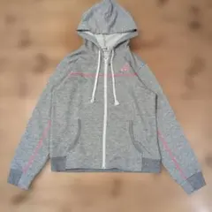 YONEX グレー フルジップパーカー Lサイズ