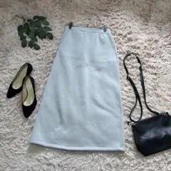 7102✾アズールバイマウジー✾スウェットロングスカート【F】グレー/裏起毛