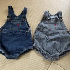 ポロベビー　デニムロンパース　サロペット