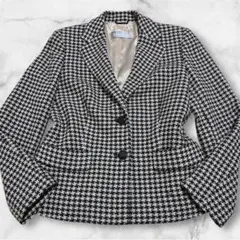 高級✨美品 マックスマーラ 千鳥柄 ウール テーラードジャケット M相当 お洒落