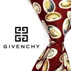 【未使用】GIVENCHY ジバンシー ネクタイ 茶色 ストーン柄 希少柄