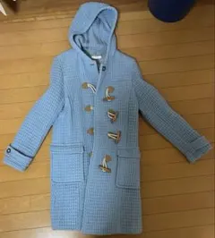 ダッフルコート　水色　ブルー　ロングコート