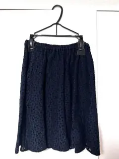 Aveniretoile ネイビー　レース花柄　スカート