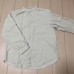 アイボリー長袖シャツ コーデュロイ