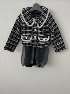 100cm フォーマル ドレス ツイード ジャケット 2点セット