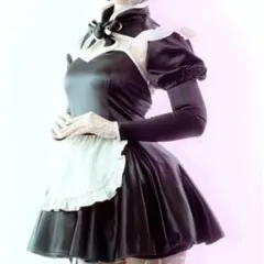 【希少品】M企画　サイバーメイド　サテン生地　ブラック フレアスカートのサムネイル