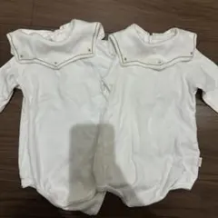 ホワイト セーラー襟ロンパース 2枚セット