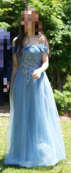 ウェディング ドレス ブルー 大人気 二次会 結婚式 前撮り ロングドレス