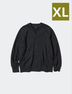 【UNIQLO】スウェットカーディガン ブラック XL ユニクロ