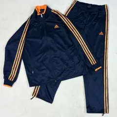 adidasネイビー×オレンジ ジャージ セットアップ 刺繍 Y2K 美品/希少のサムネイル