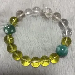 爽やかなグリーン系天然石ブレスレット
