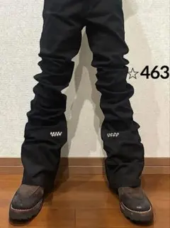 フレアデニム swag スタッズ ギミック アーカイブ ロングレングス 黒 