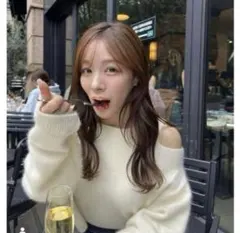 COCODEAL ココディール フォックスオフショルニット オフホワイト