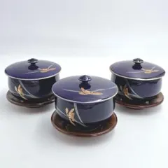 【美品】香蘭社 蓋付き 湯呑み セット 3客