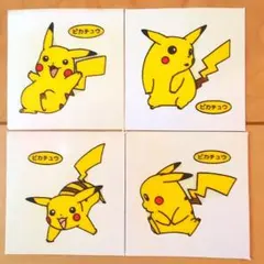 【初代ピカチュウ】ポケモンパンシール デコキャラシール ピカチュウ 4枚セット