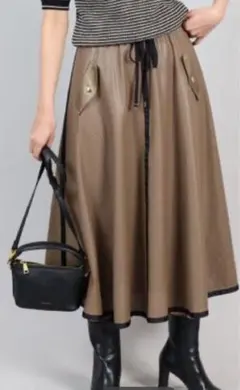 SCOT CLUB パンチングメッシュ加工レザースカート　スコットクラブ