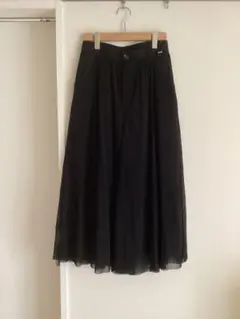 RNA チュールレイヤードパンツ　チュール　パンツ　黒　ワイドパンツ　ブラックのサムネイル