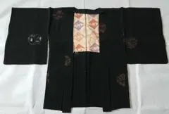 羽織り 黒 縮緬地