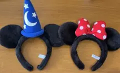ディズニー　カチューシャ　ペア　ミッキー　ミニー　セット　被り物　カップル