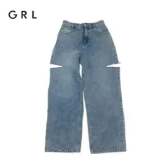 B1○ GRL サイドカッティング　デニム　M 美品