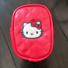 ハローキティ 赤いキルティングポーチ