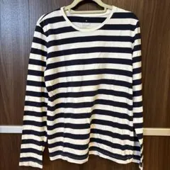 無印　ボーダー　ストライプ長袖Tシャツ M