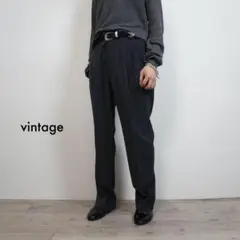 vintage 2タックスラックスパンツ グレー ポリ ヴィンテージ /O269