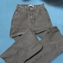 ZARA グレーデニム パンツ EUR32 レディース ストレート