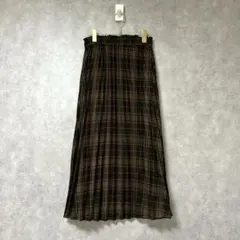 ひ*ん様 美品 サマンサモスモスブルー ブラウン チェック プリーツスカート ロ