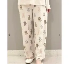新品未開封 ジェラートピケ ぬいぐるみ柄 ロングパンツ