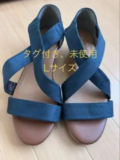 Samansa Mos2 ブルー クロスストラップサンダルのサムネイル