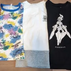キッズ Tシャツ 3枚セット 120cm ポケモン 恐竜