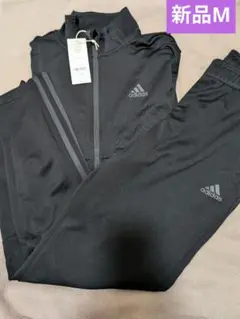 adidas ブラック ジャージ上下セット　新品メンズМ