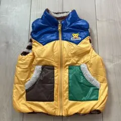 【美品】ミキハウス MIKIHOUSE リバーシブル ダウンベスト 100