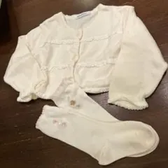 familiar ファミリア 上着　カーディガン ボレロ　80 靴下　セット