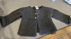 Petit Bateau ダークグレー カーディガン 6m