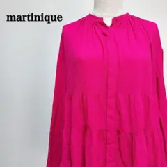 美品 マルティニーク シアー コットンボイル ティアード ブラウス M〜Lのサムネイル