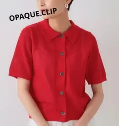 OPAQUE.CLIP 　ポロシャツ　メッシュ　掲載　透かし編み　ポロニットのサムネイル