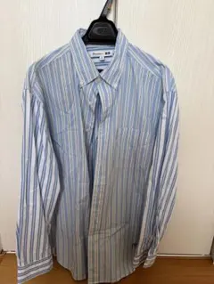 UNIQLO JW Anderson 青白ストライプ 長袖シャツ M
