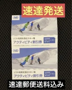 速達2枚★日本駐車場開発株主優待 リフト利用を含むスキー場　アクティビティ割引券