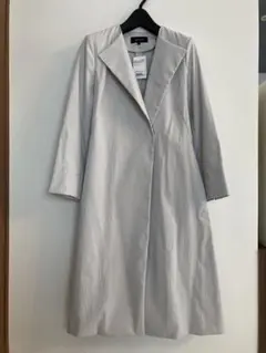 untitledライトグレー トレンチコート ベルト付き　xsサイズ