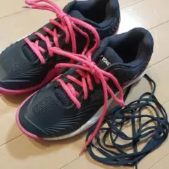 超美品！YONEX テニスシューズ 紺/ピンク 女性用23cmヨネックス