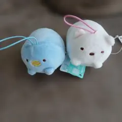 すみっコぐらしうつぶせゴムひも付きマスコット　2種セット