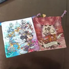 ディズニーリゾート　巾着袋　2点　ほぼ新品
