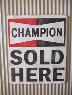 インテリア木製看板CHAMPION検)アドバタイジングガレージUSA60s70s インテリア木製看板CHAMPION検)アドバタイジングガレージUSA60s70s