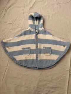 pique フード付きベビーポンチョ