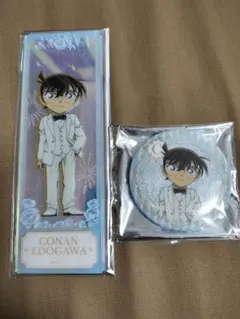 名探偵コナン　上海　中国限定　30周年　江戸川コナン　アクリルチケット　缶バッジ